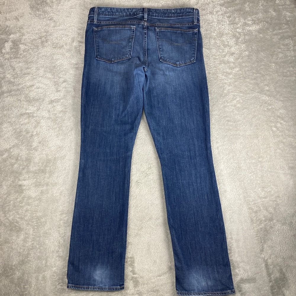 Gap 1969 Real Straight Jeans Womens 31/12r Medium Wash Blue Denim Stretch 34x32 - Picture 2 of 15